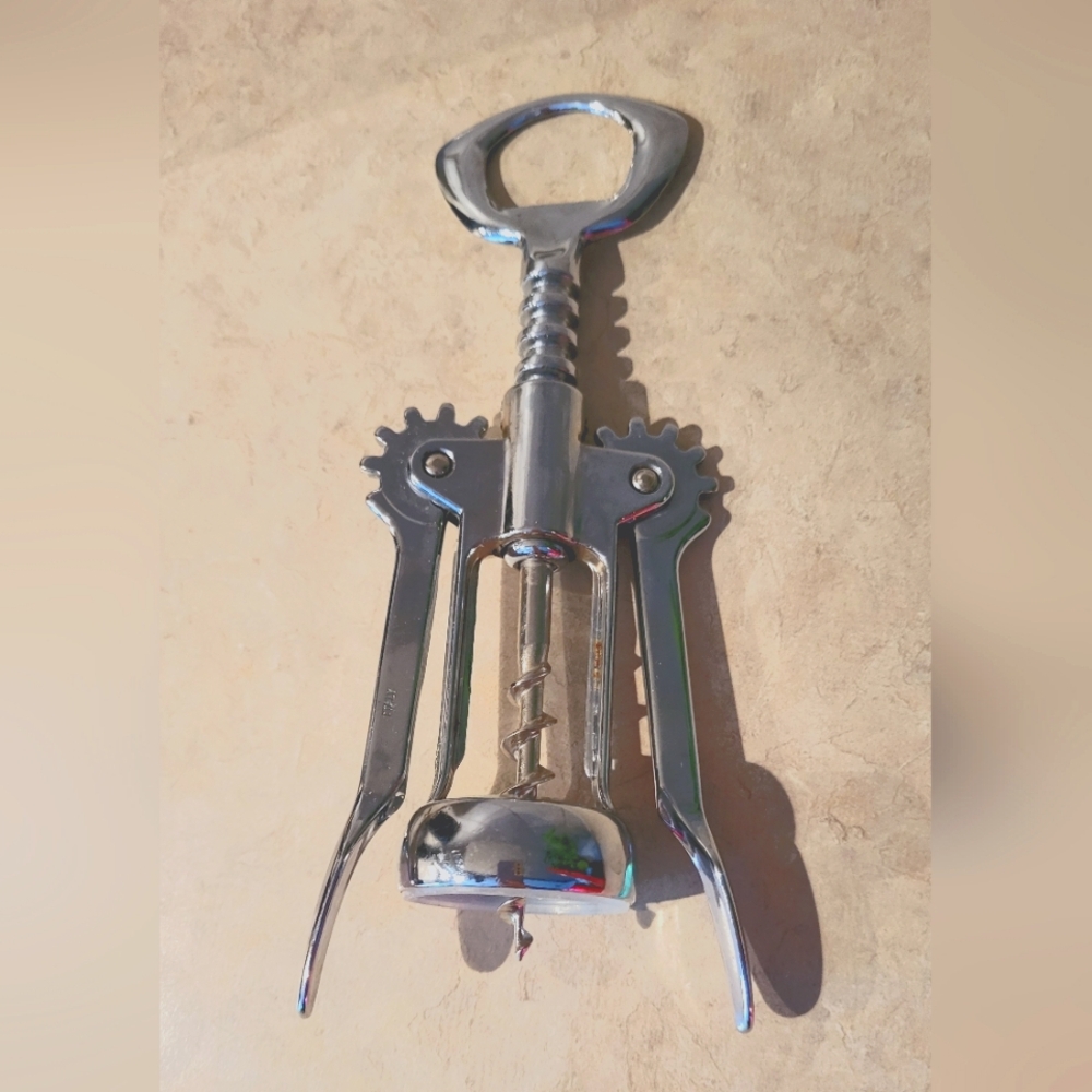 Silver Stainless Corkscrew Wine Opener